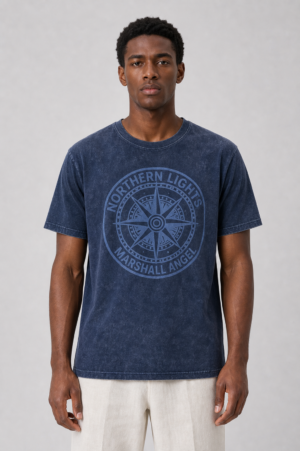 Northern Lights T-Shirt Stonewash Compass Logo