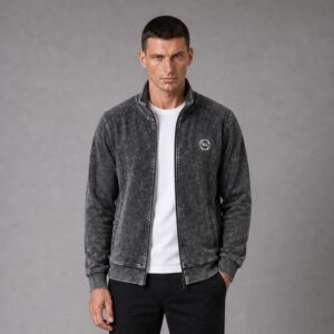 Marshall Angel Felpa Zip Lavata Scuro